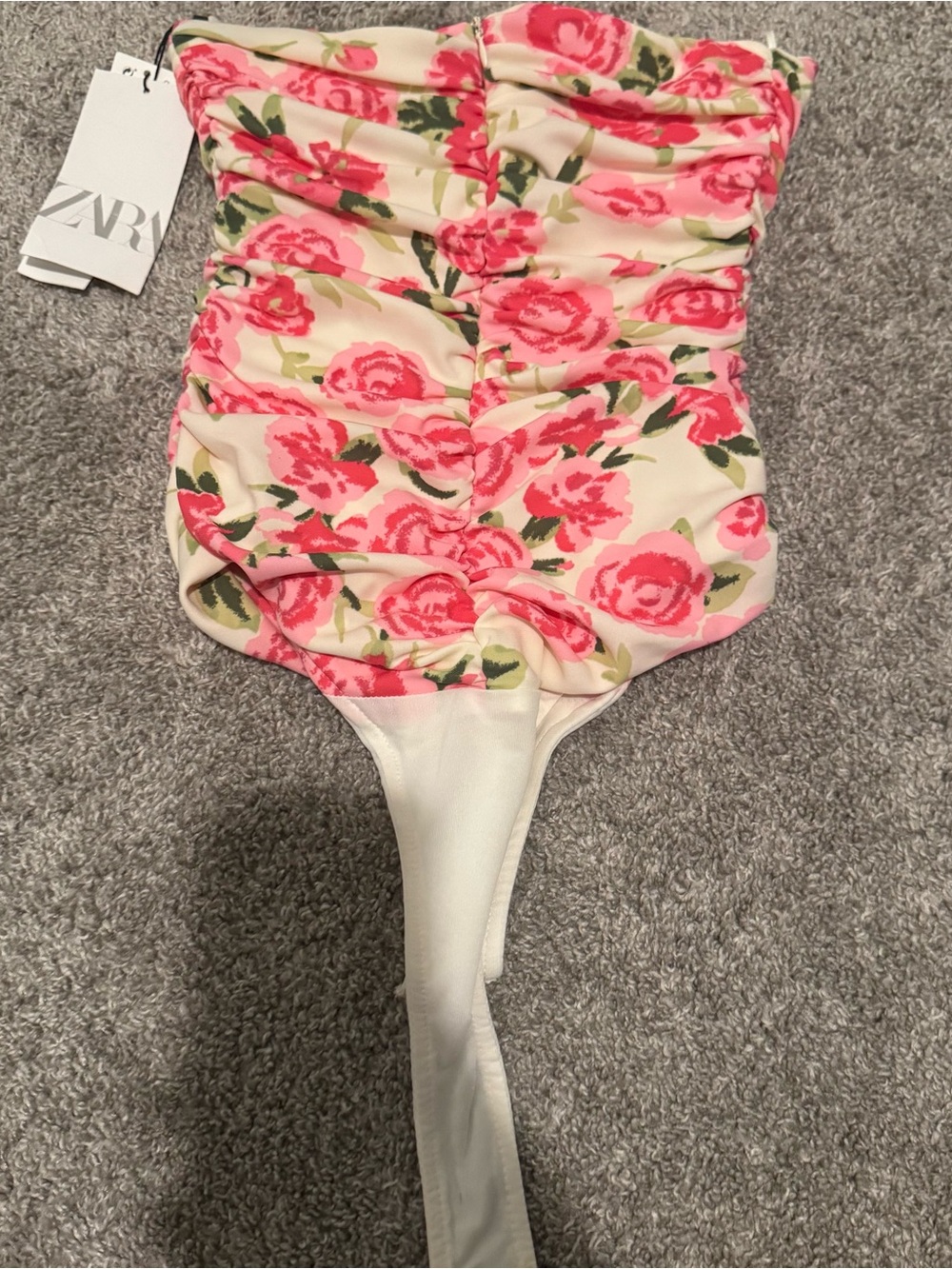 ZARA Strapless Thong Style Bodysuit XS